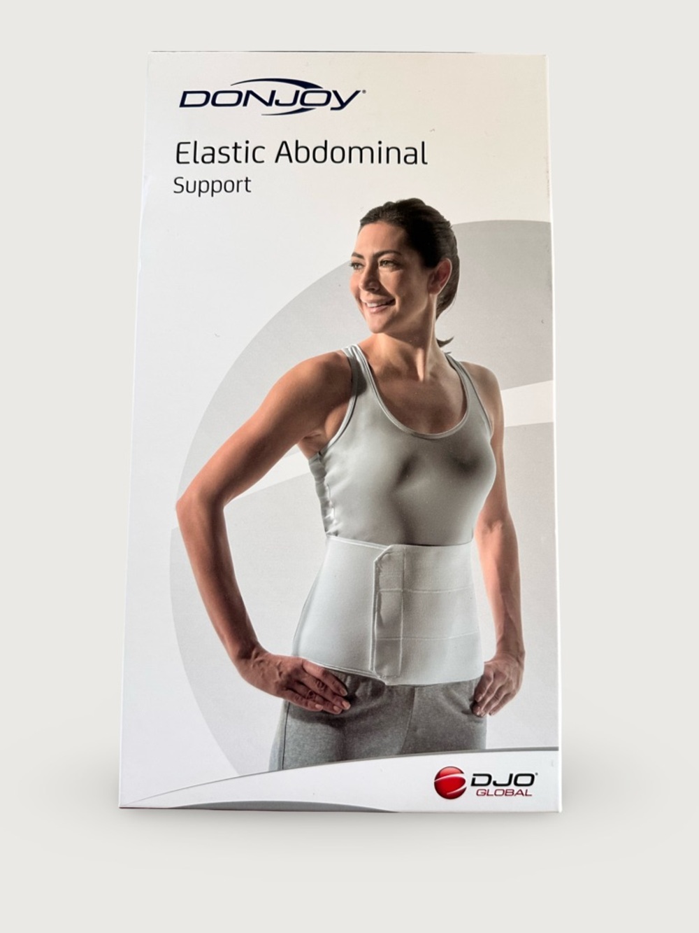 Elastic Abdominal Support Belt - White